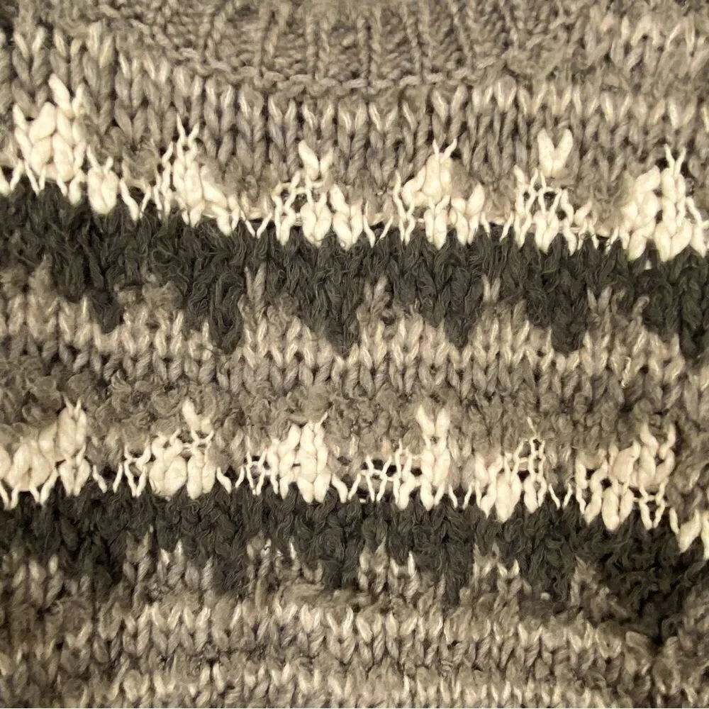 Free People Chunky Sweater Tan Brown Earthy Hi-lo Hem Women’s Size S Southwest - Picture 11 of 13